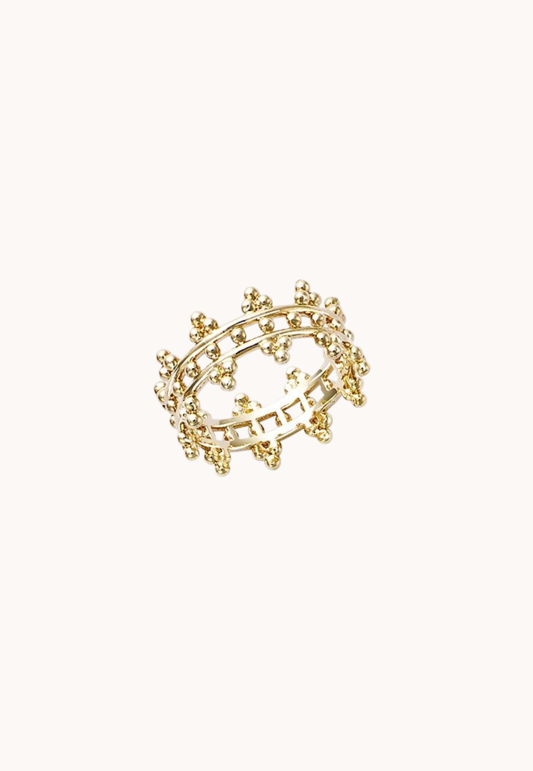Bague Rose laiton doré 3 microns 18 carats