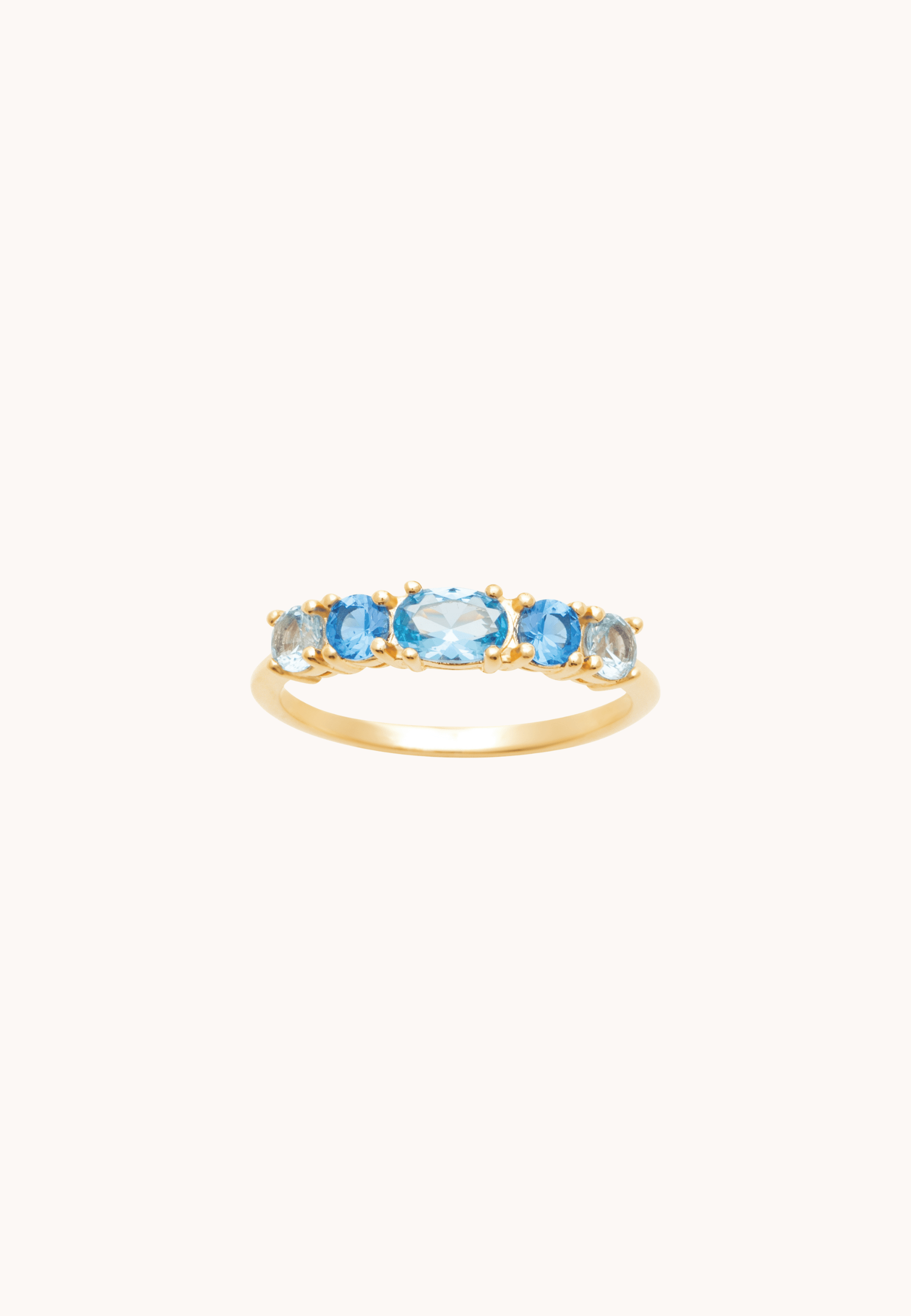 Zita ring in 18-carat 3-micron gold-plated brass