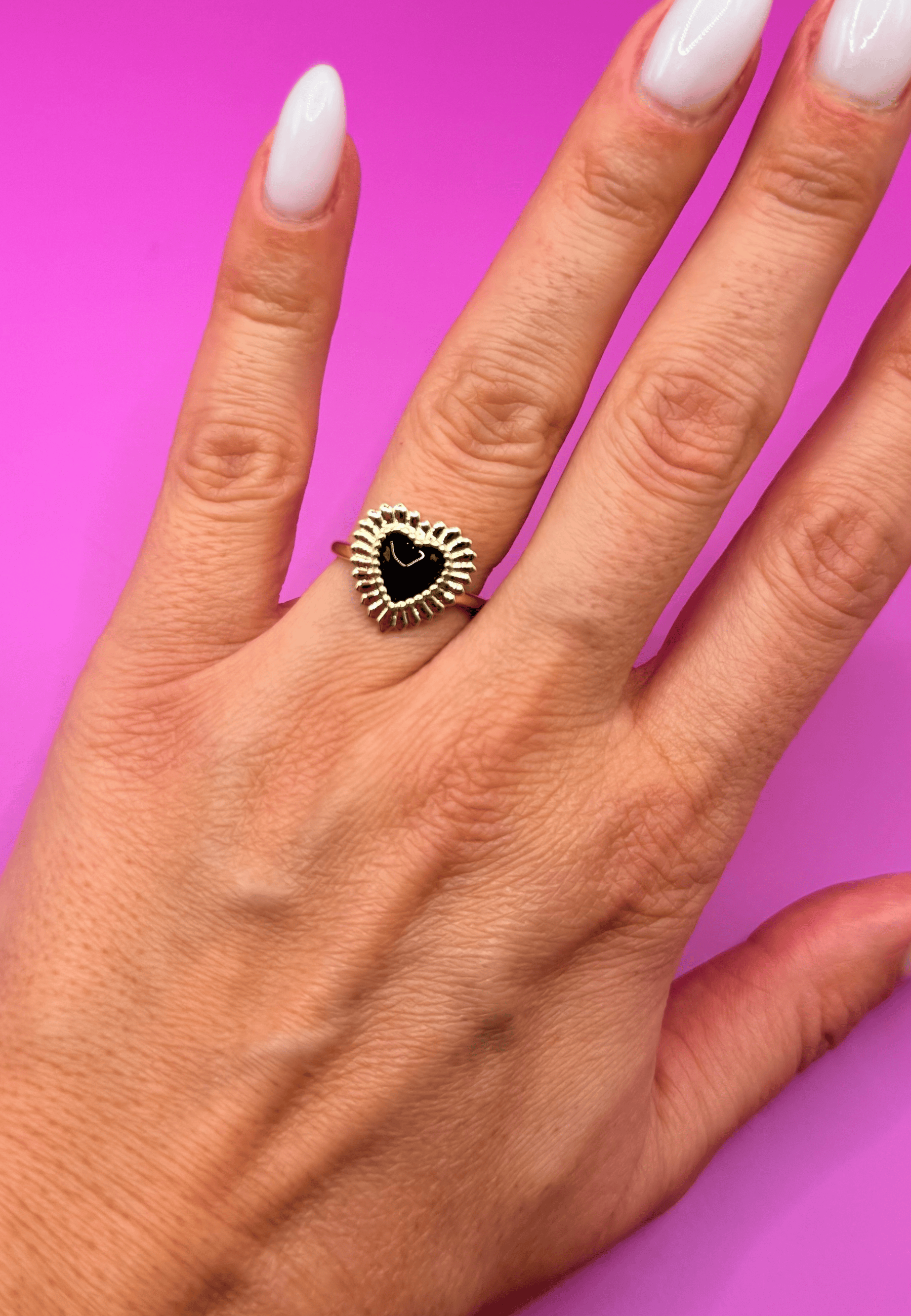 Lily ring in 18-carat 3-micron gold-plated brass