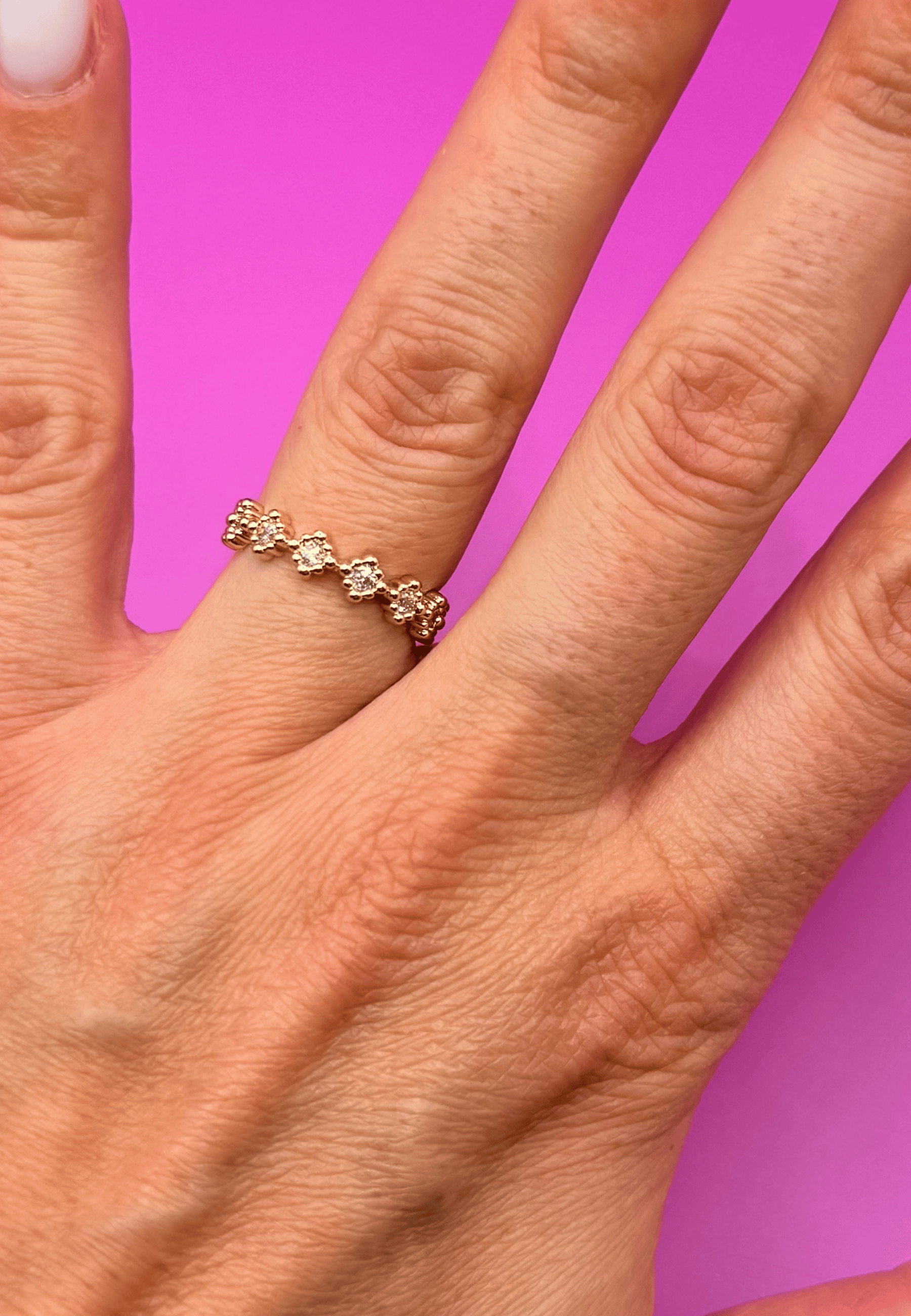 Nour ring in 18-carat 3-micron gold-plated brass