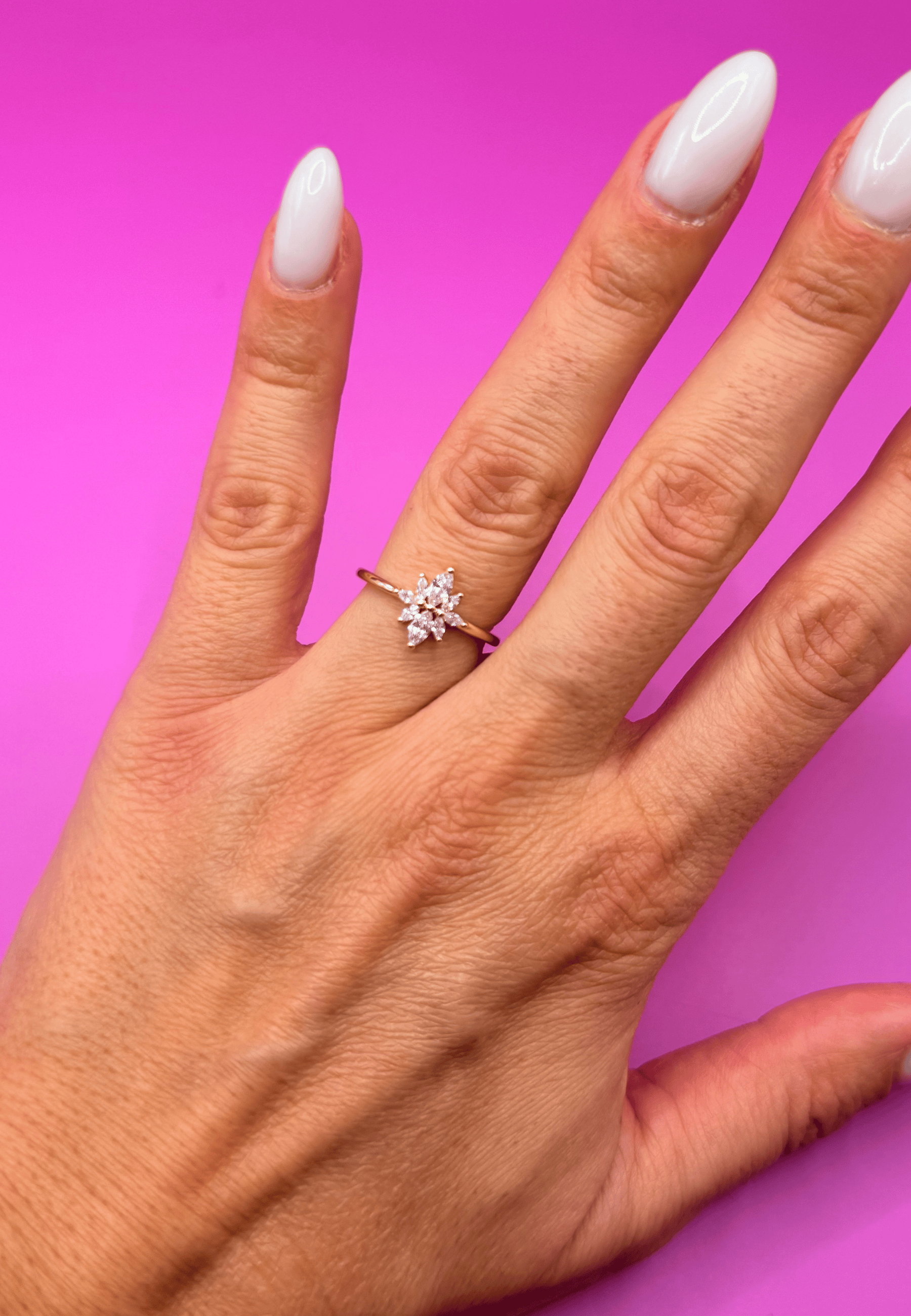 Laure ring in 3 micron 18-carat gold-plated brass