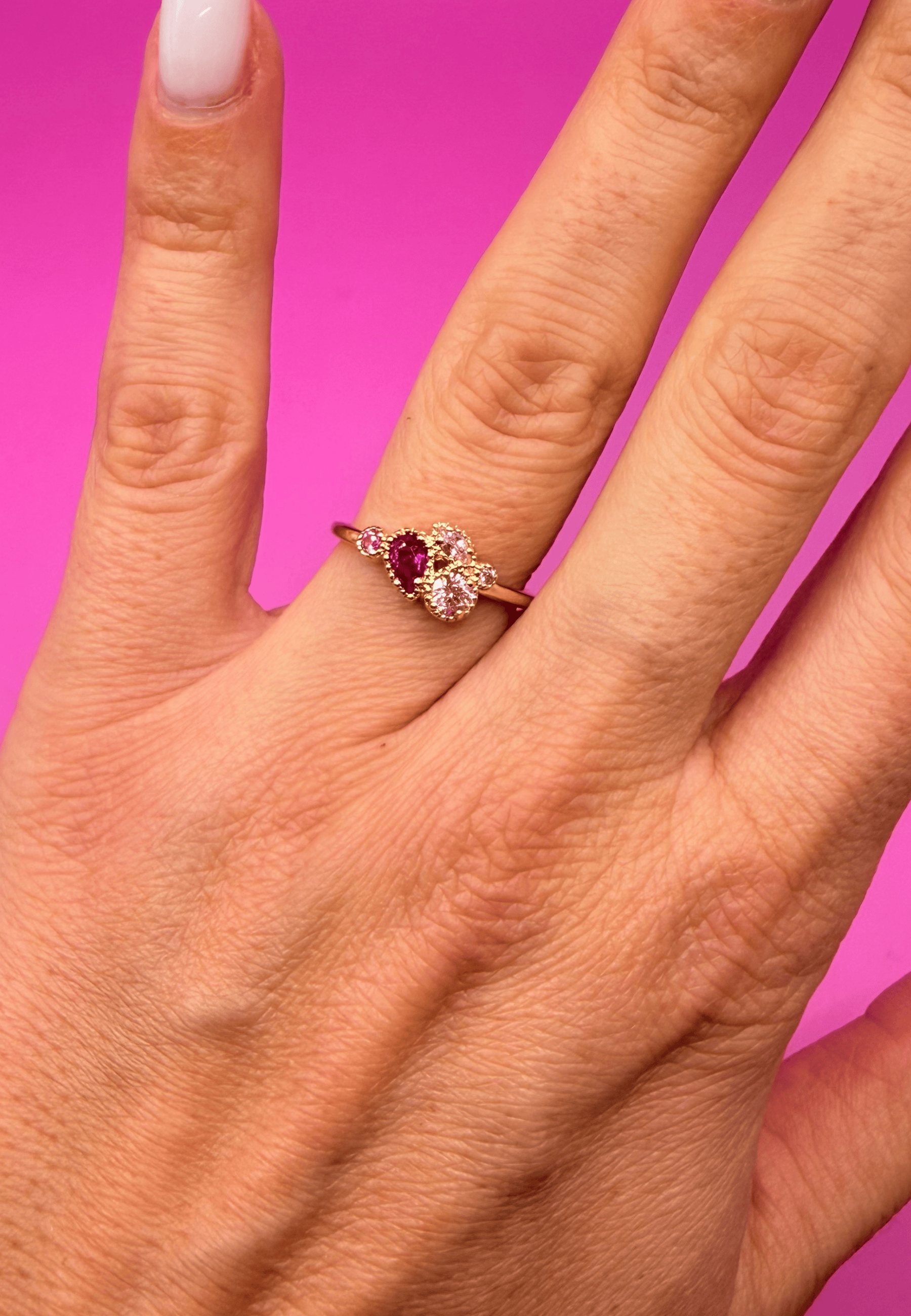 Sabina ring in 18-carat 3-micron gold-plated brass