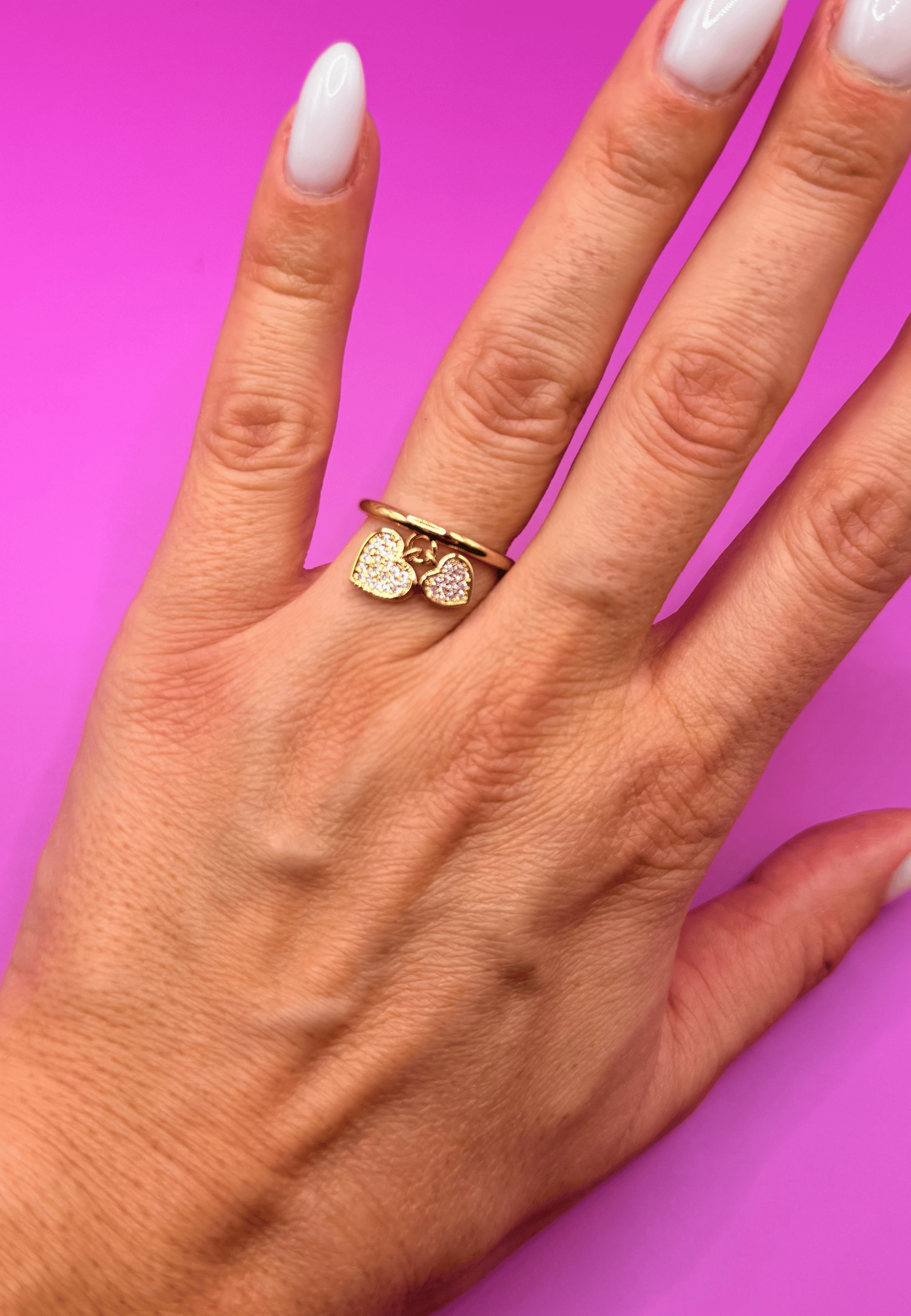 Charline ring in 18-carat 3-micron gold-plated brass