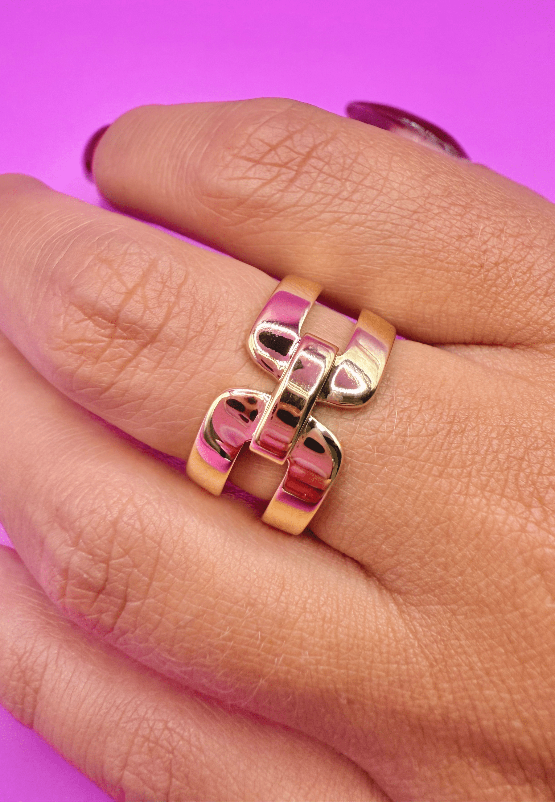 Bague Claire laiton doré 3 microns 18 carats