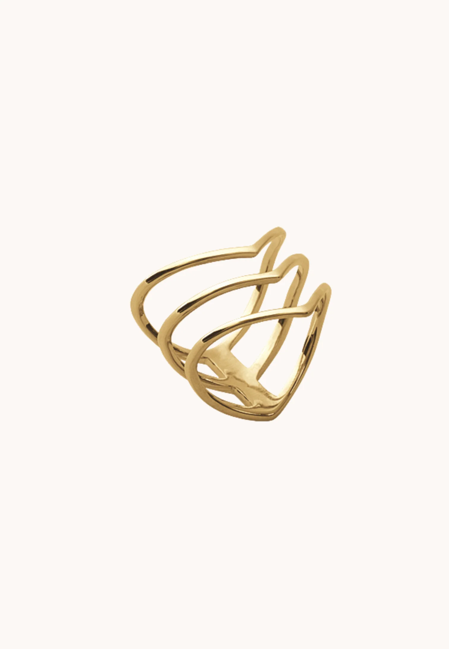 Bague Ciara laiton doré 3 microns 18 carats