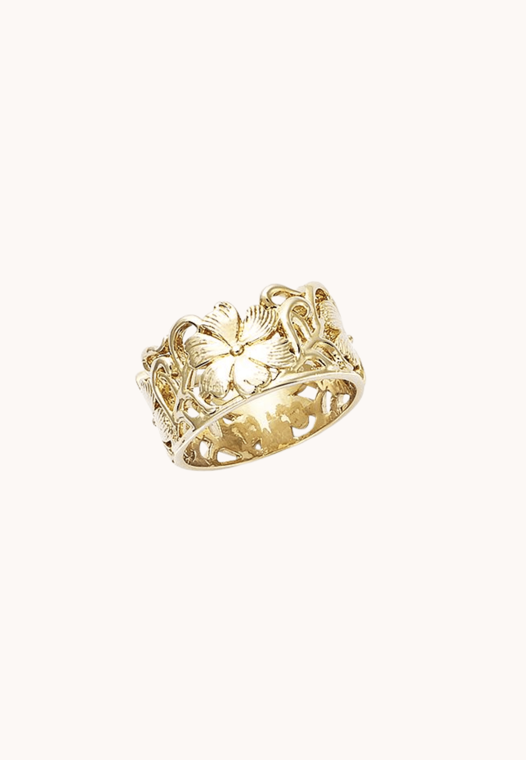 Bague Diane laiton doré 3 microns 18 carats