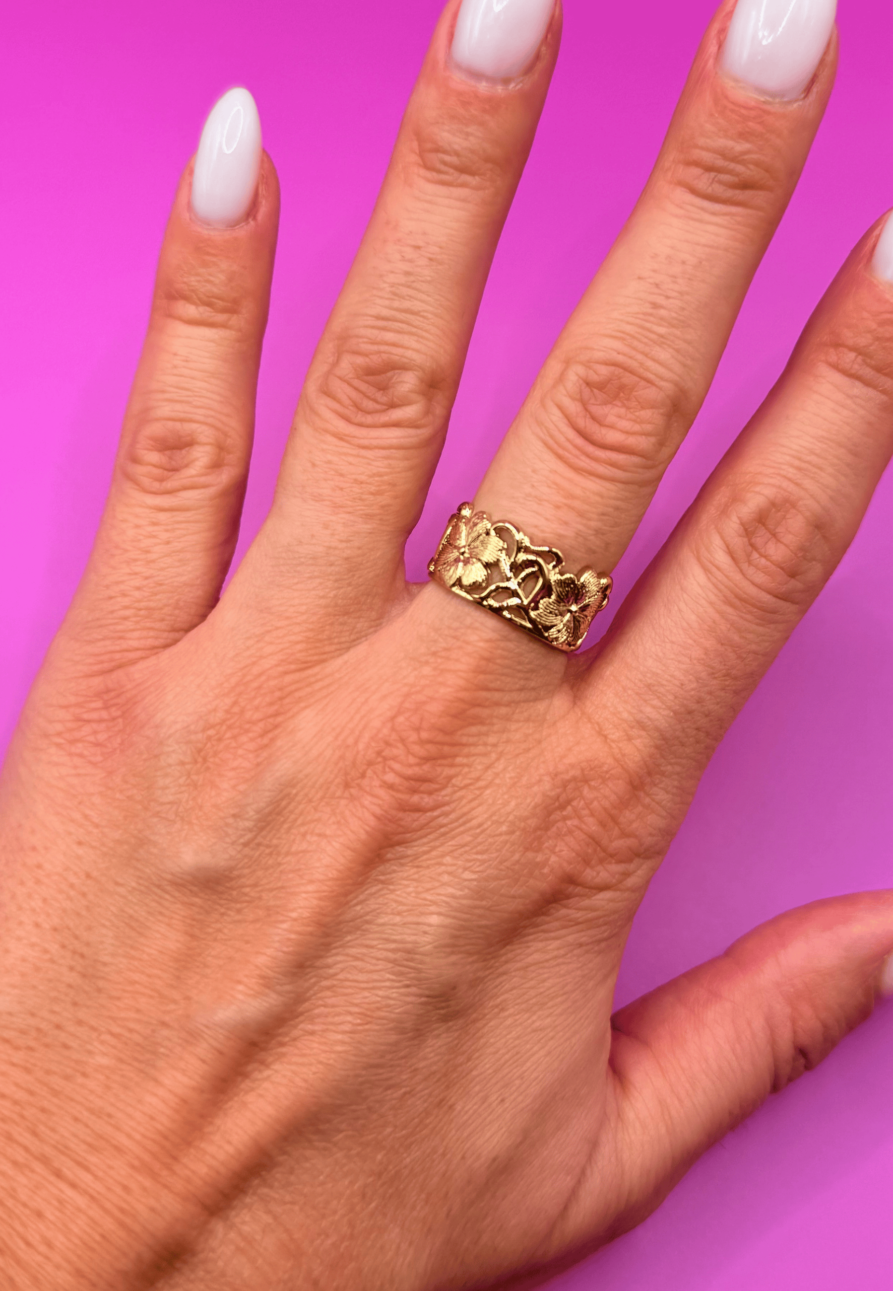 Bague Diane laiton doré 3 microns 18 carats