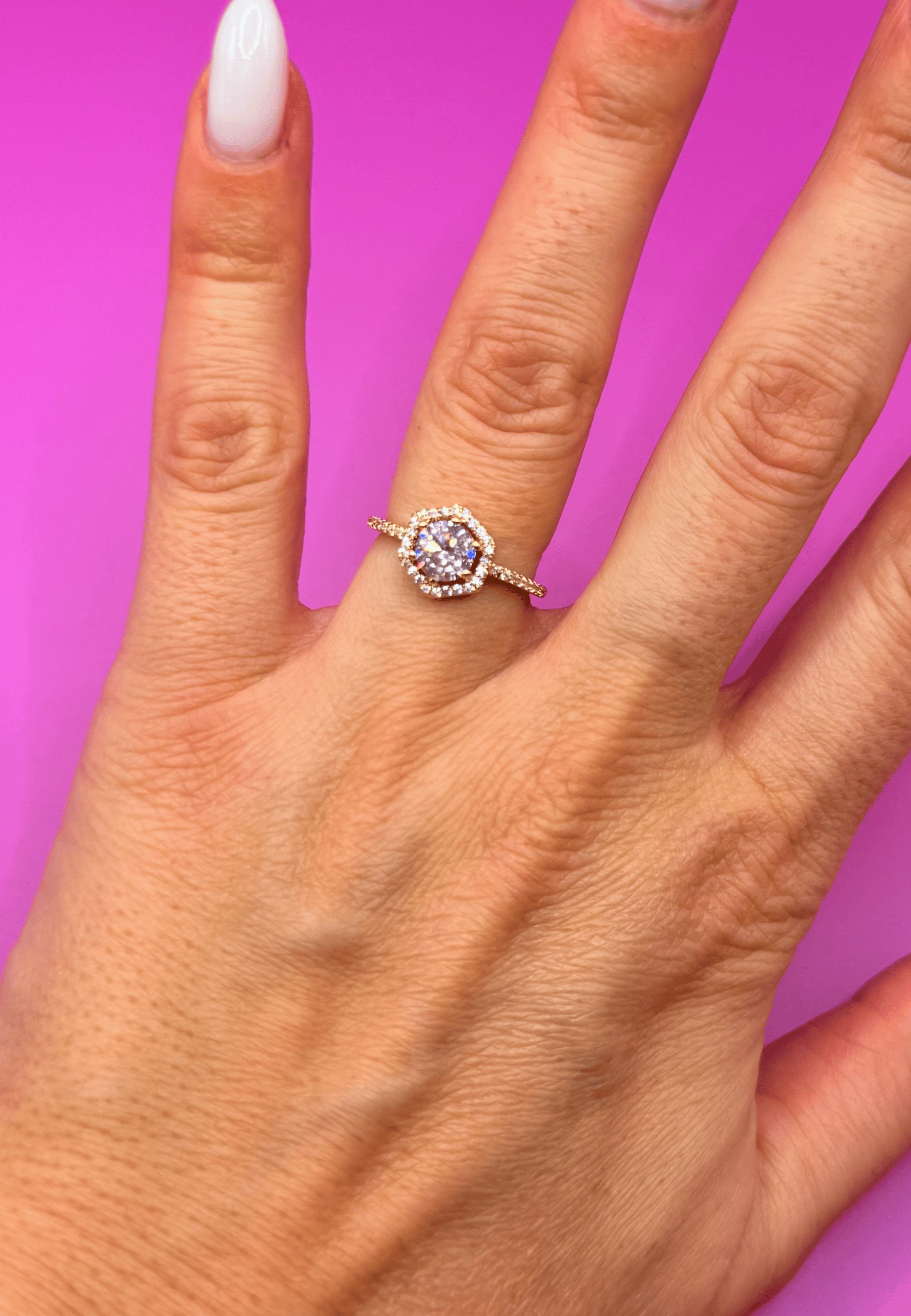 Céleste ring in 18-carat 3-micron gold-plated brass