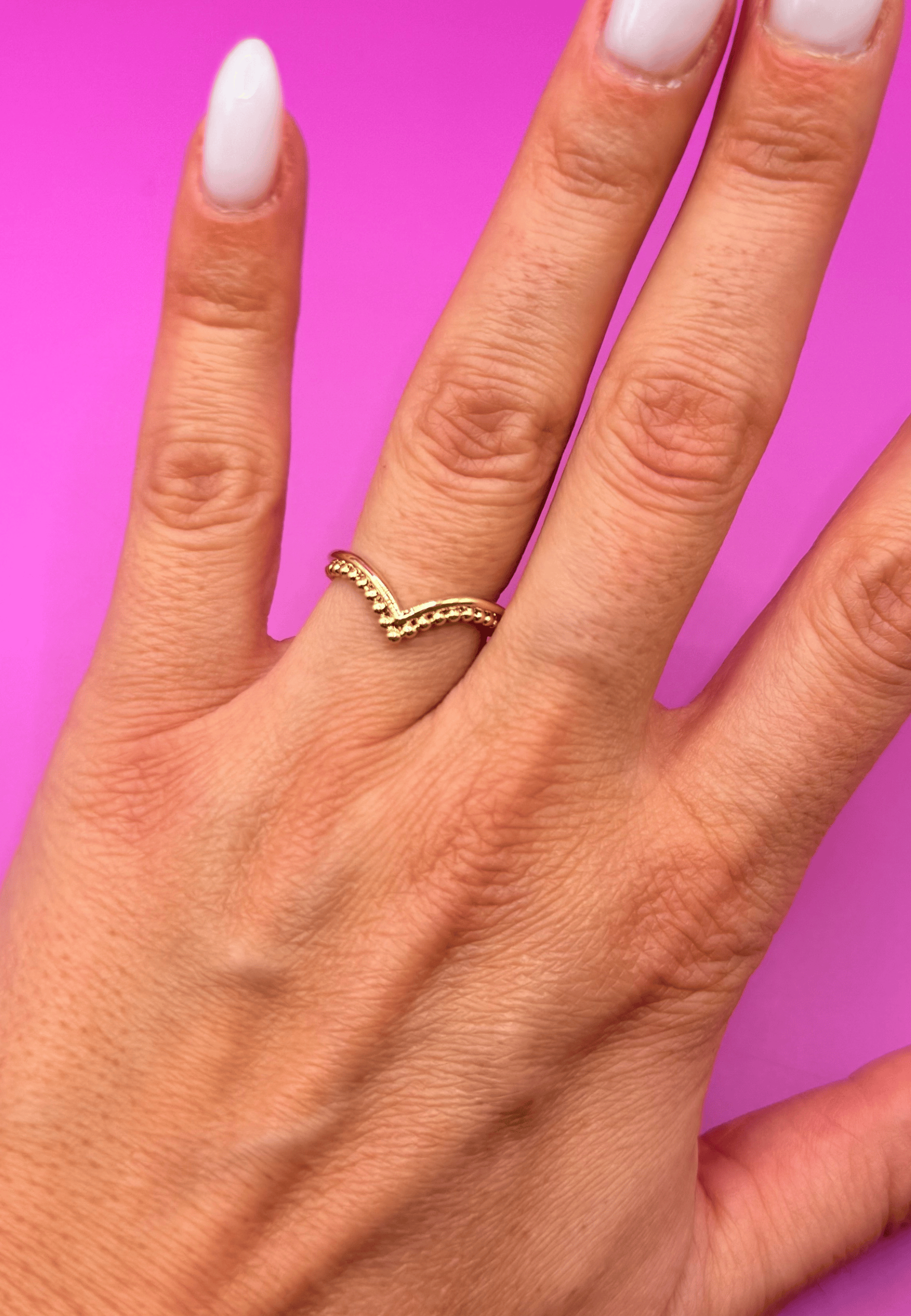 Joy ring in 18-carat 3-micron gold-plated brass