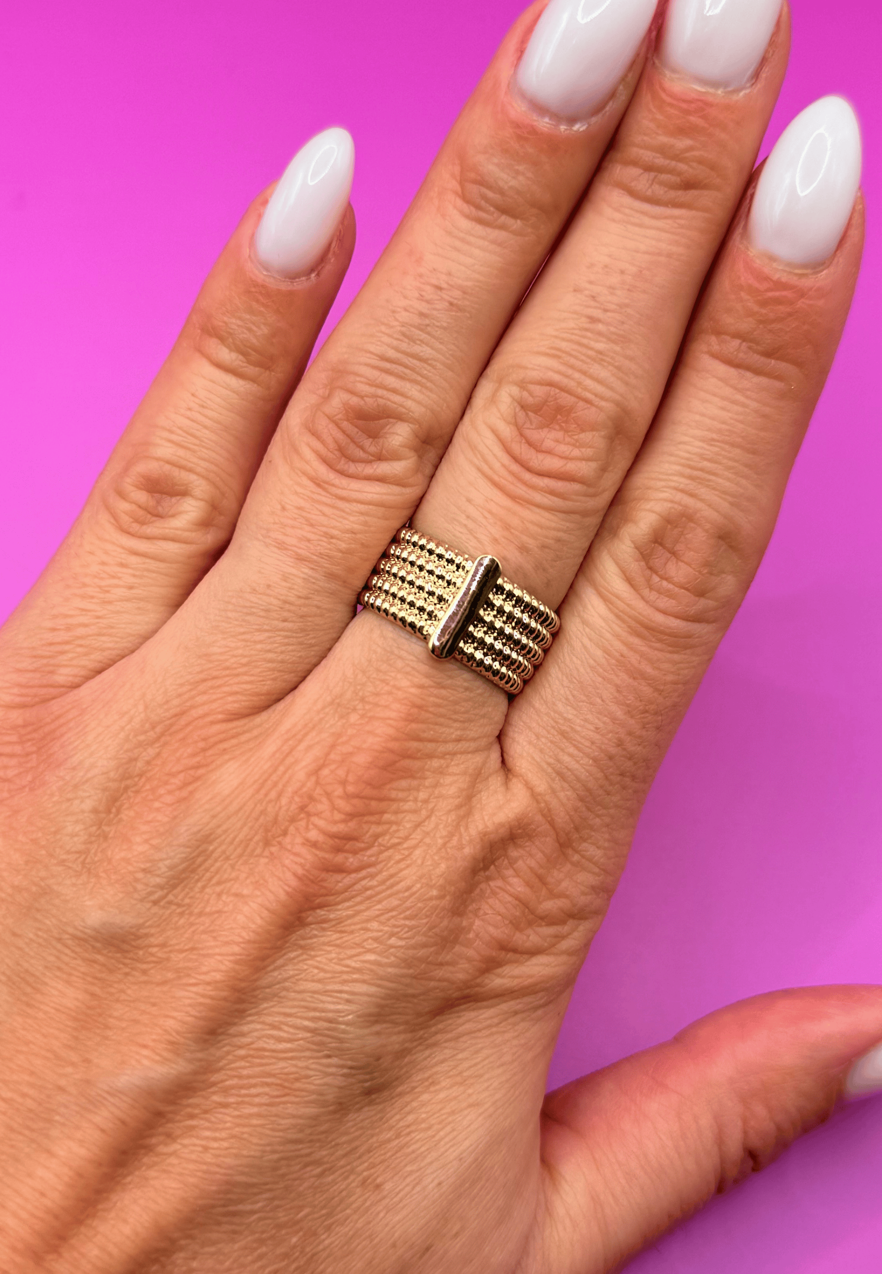 Jadering aus 3 Mikron 18 Karat vergoldetem Messing