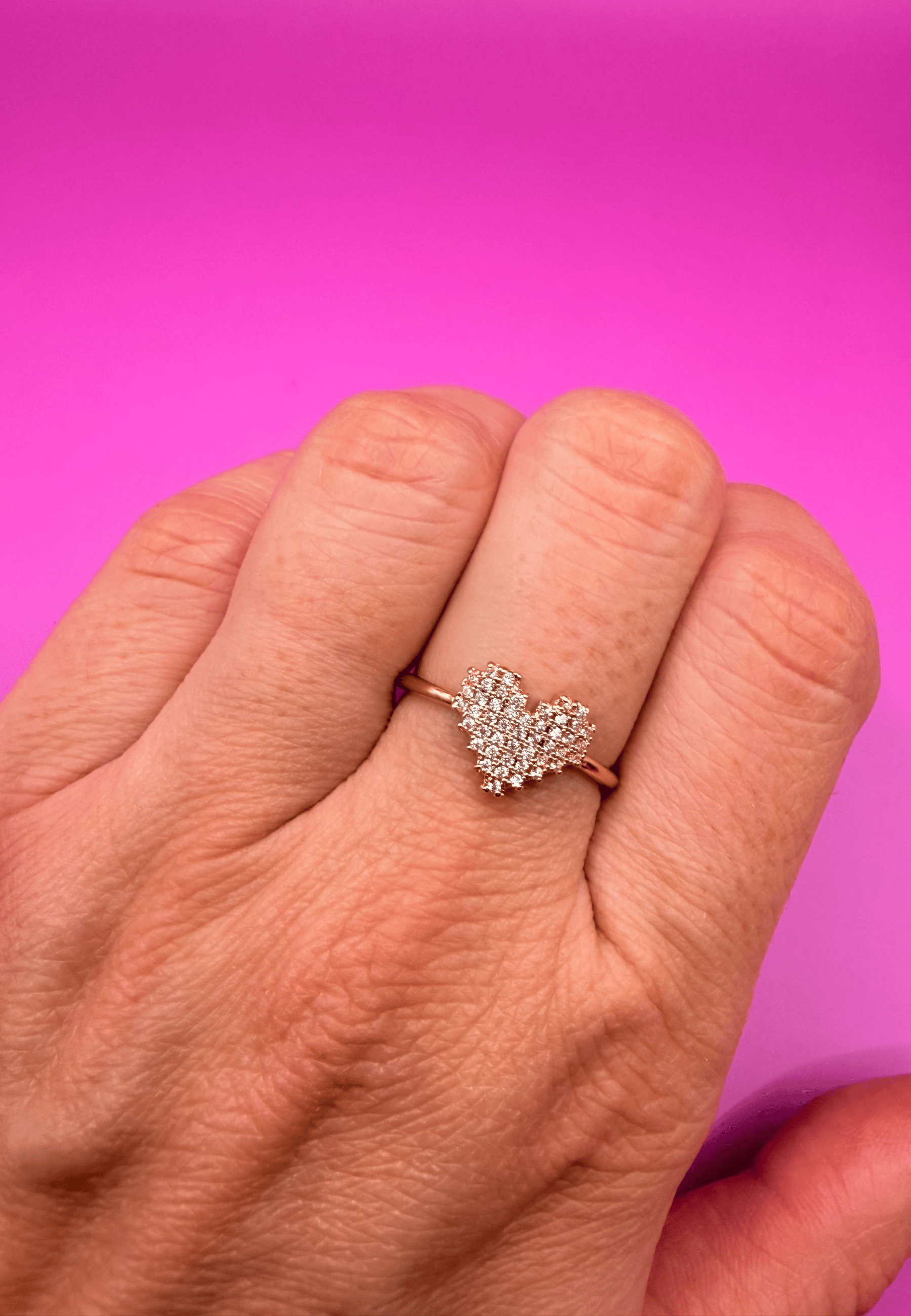 Solène ring, 3 micron 18-carat gold-plated brass