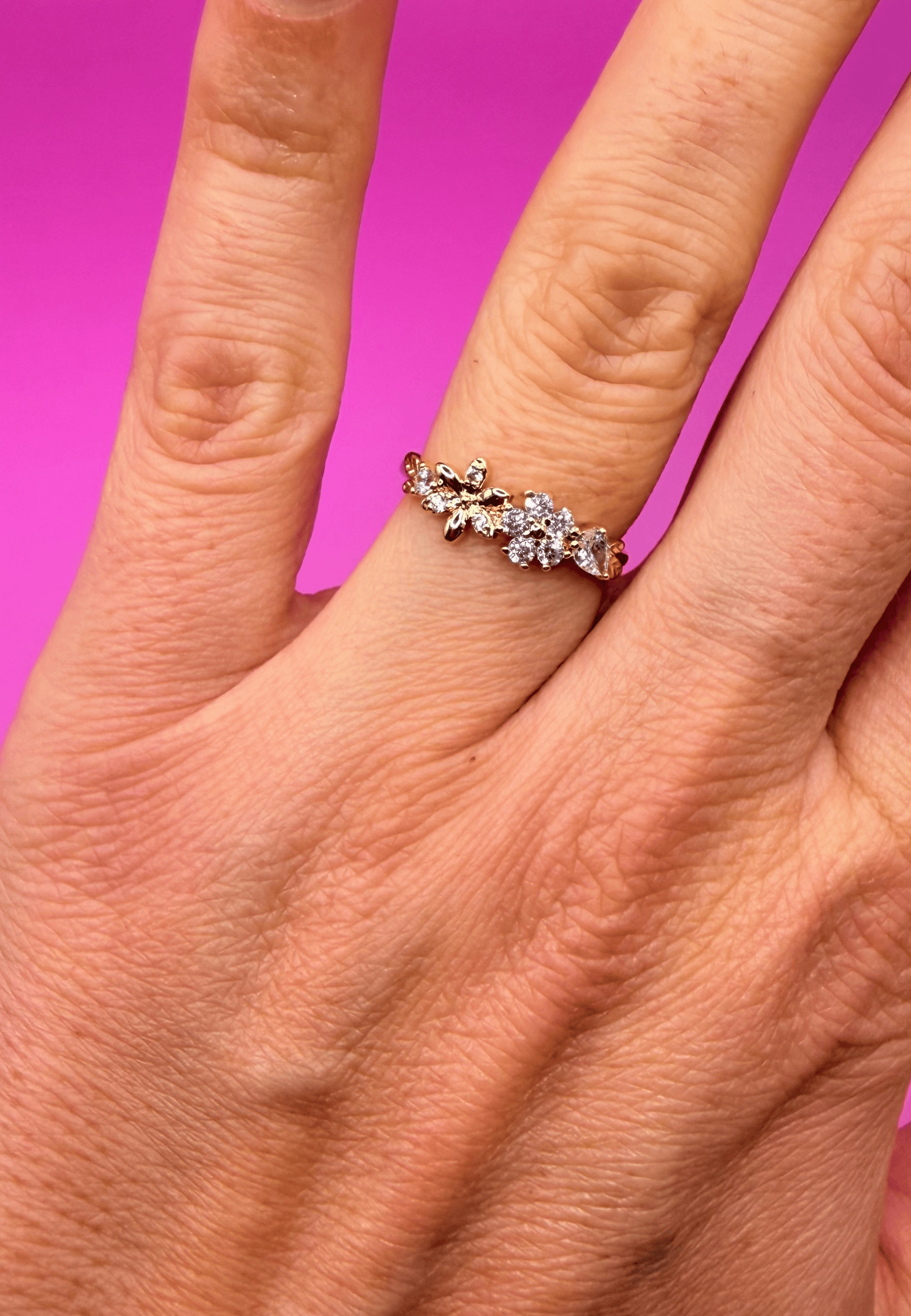 Bague Stéphanie laiton doré 3 microns 18 carats