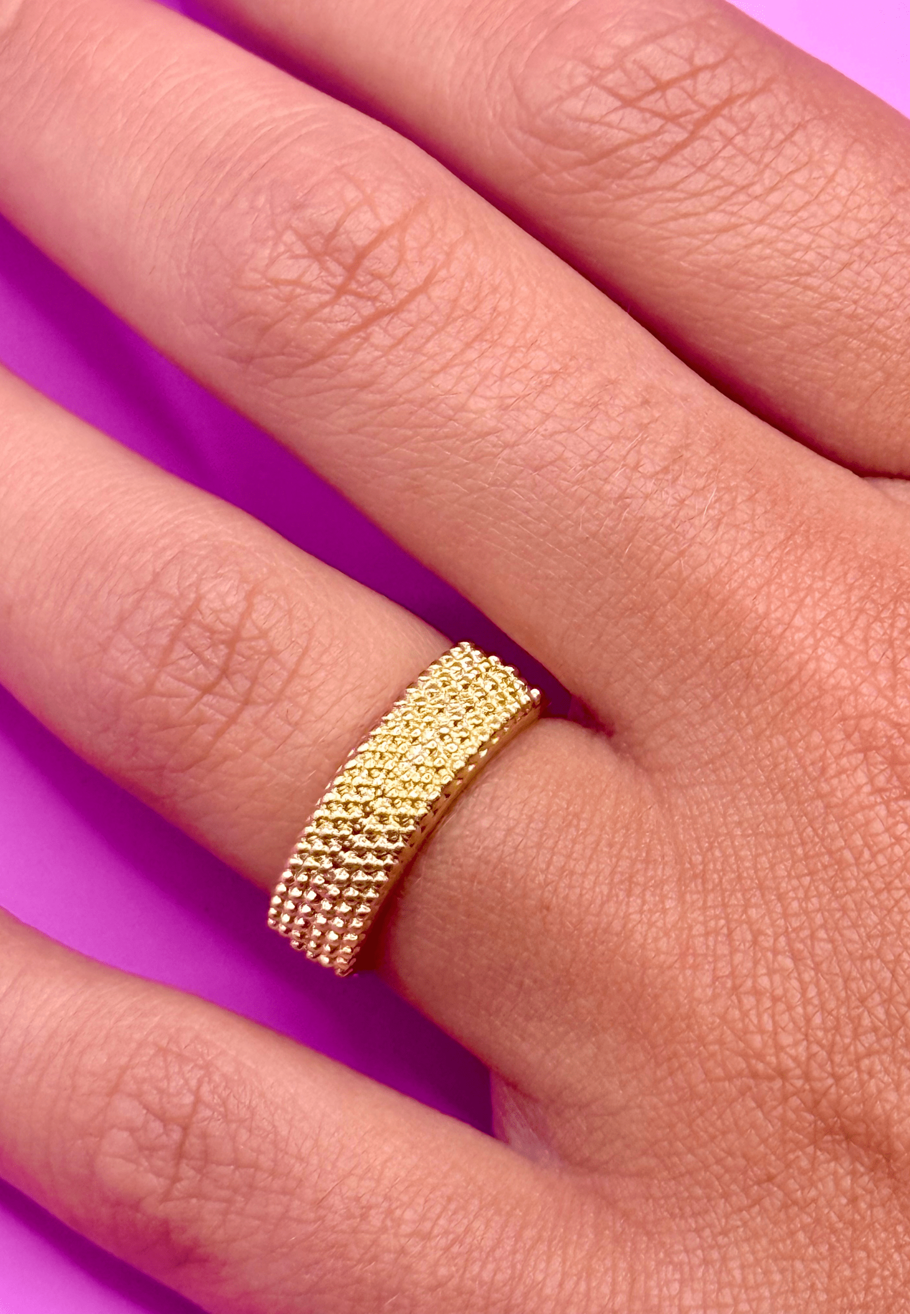 Bague Eglantine laiton doré 3 microns 18 carats