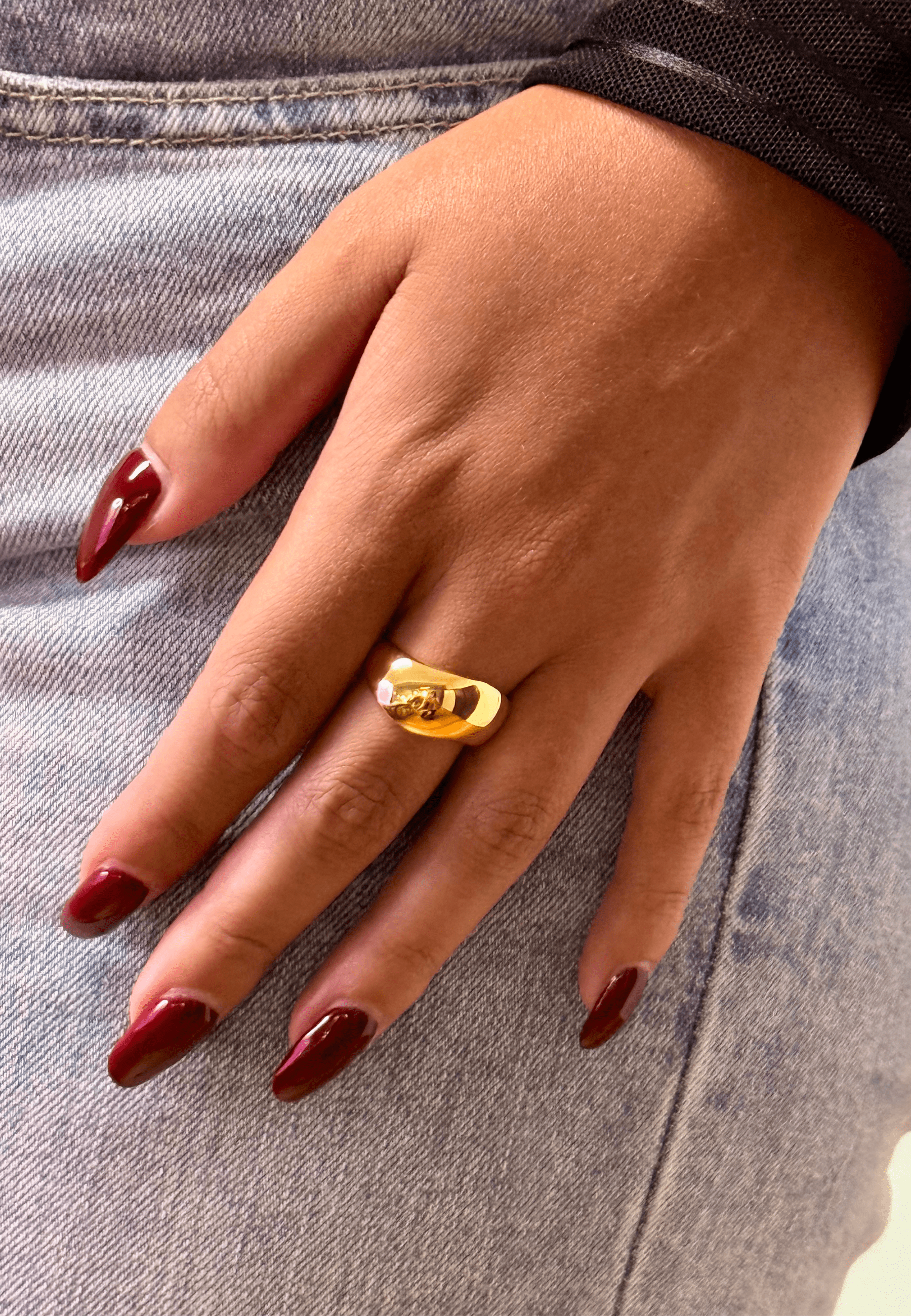 Bague Valérie laiton doré 3 microns 18 carats