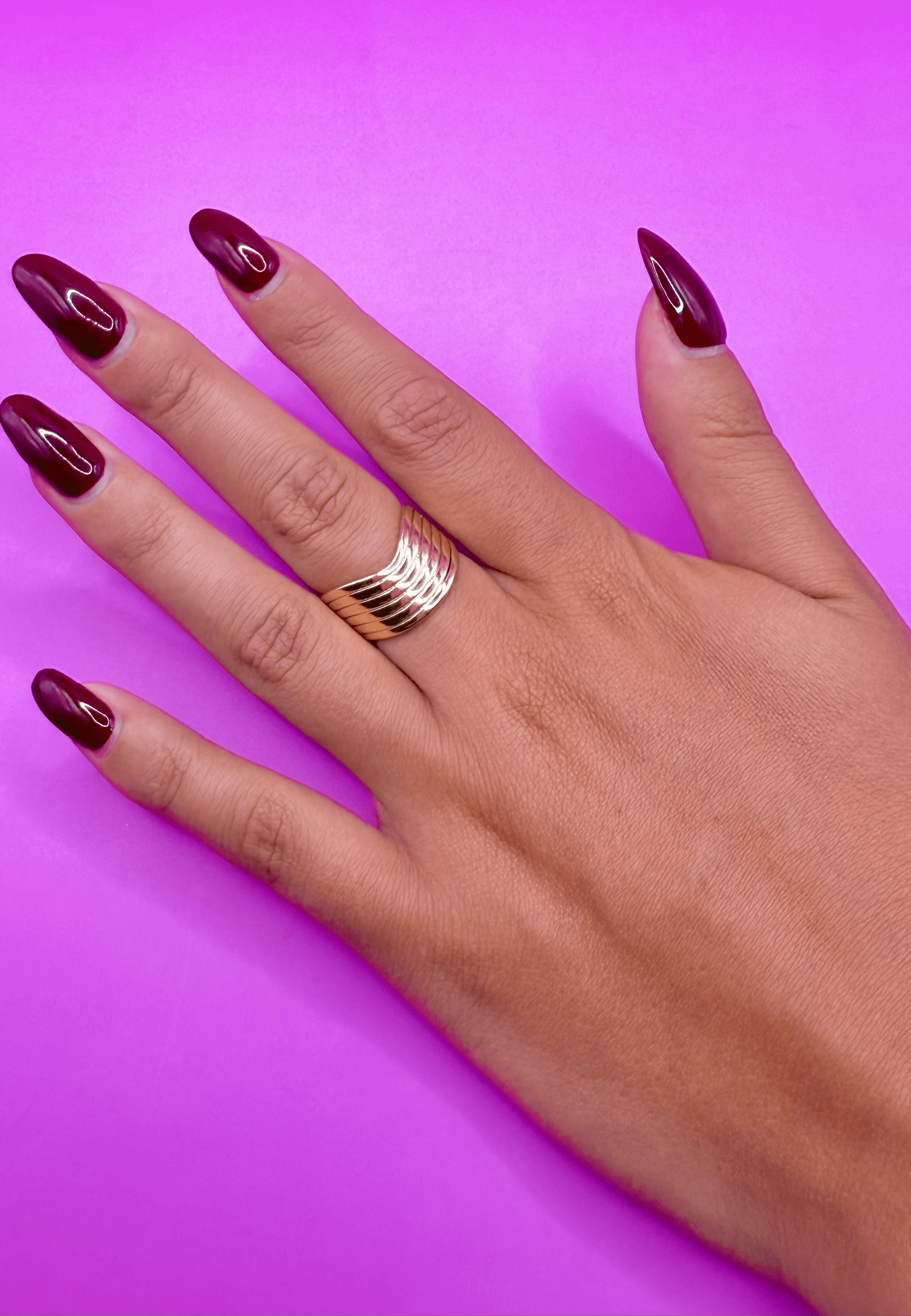 Bague Victoire laiton doré 3 microns 18 carats
