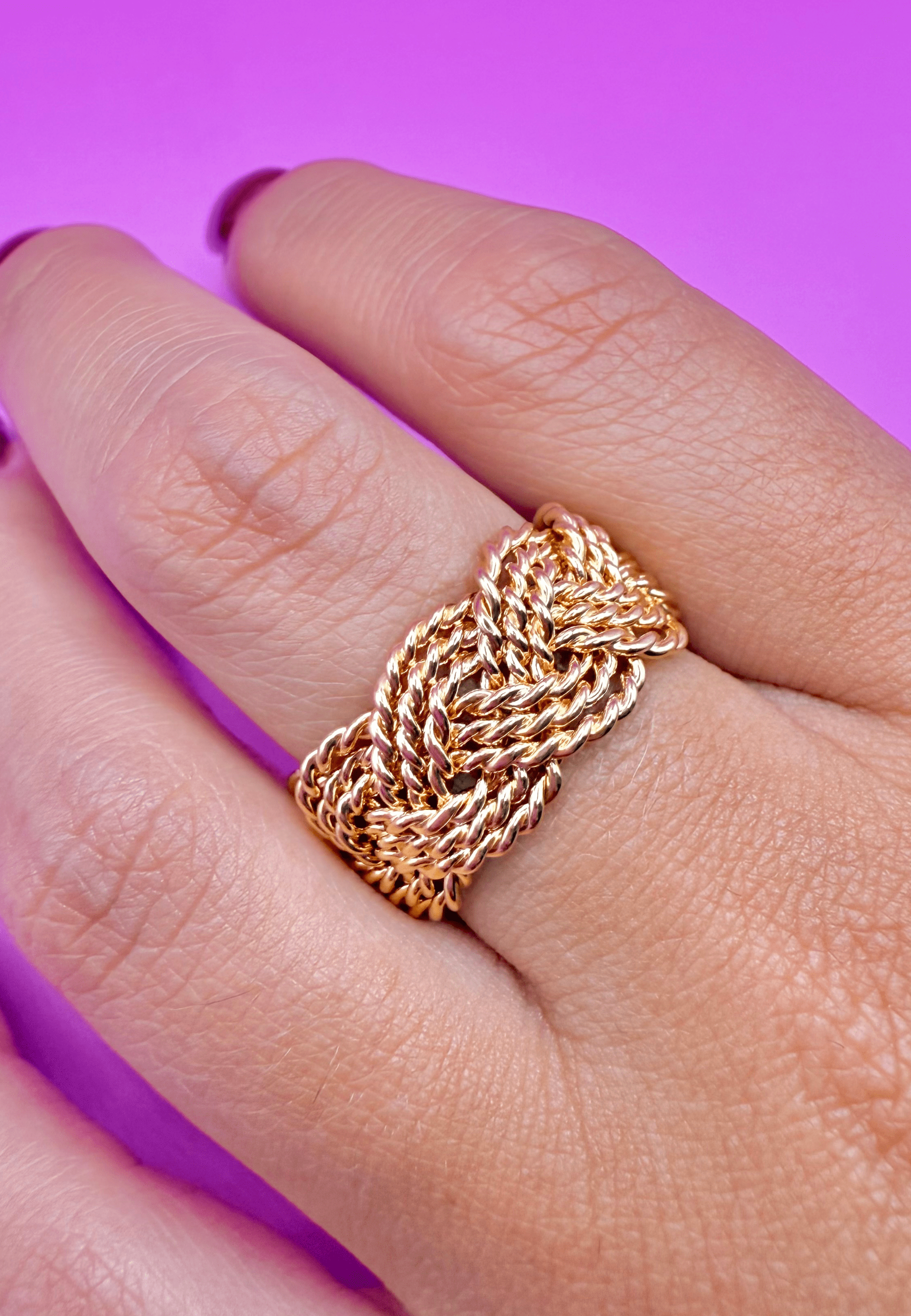 Bague Nathalie laiton doré 3 microns 18 carats