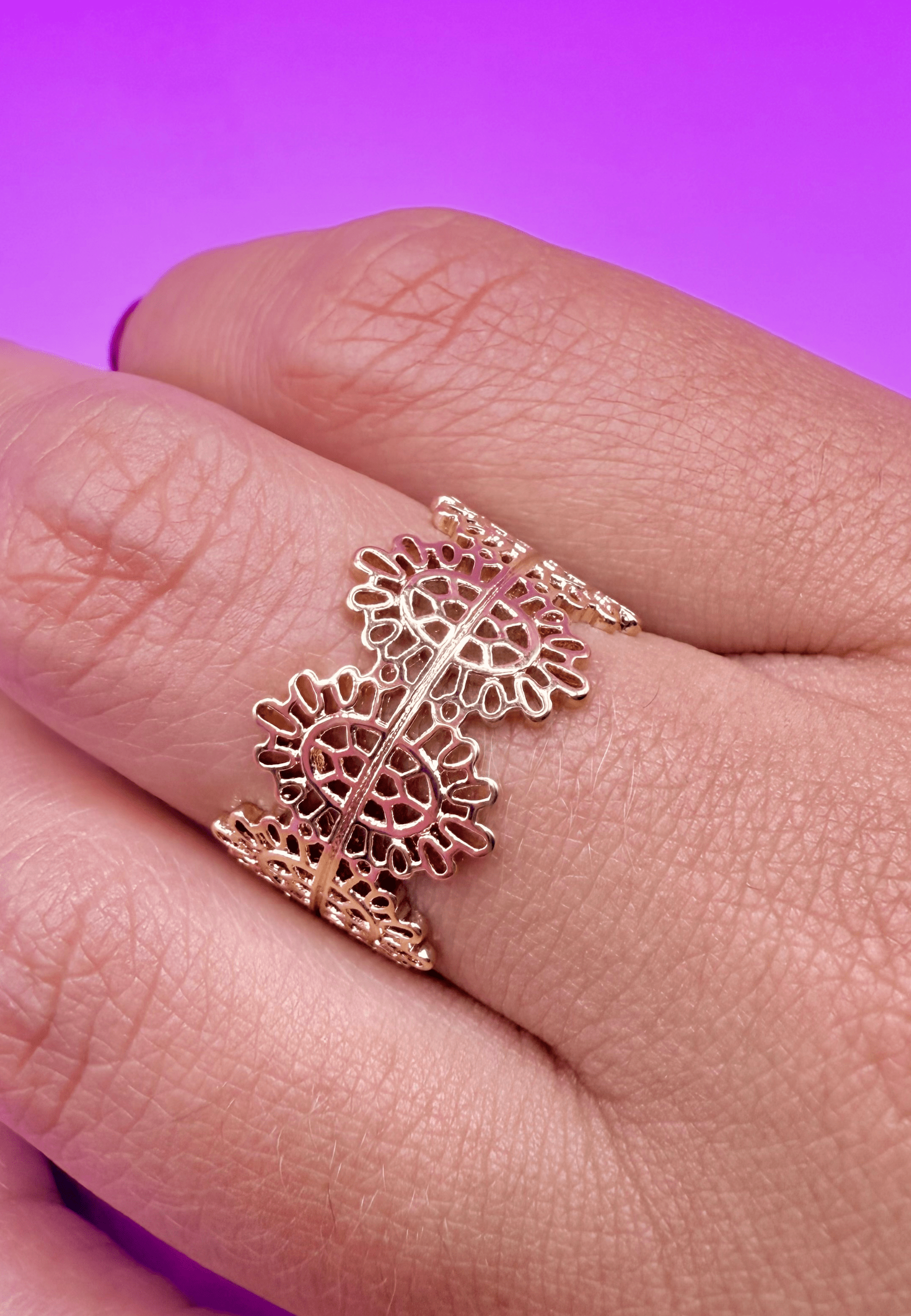 Bague Gabrielle laiton doré 3 microns 18 carats