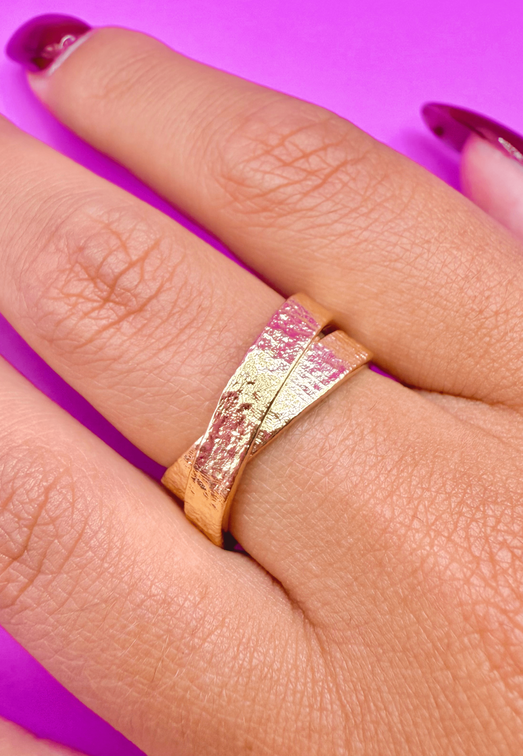 Bague Agathe laiton doré 3 microns 18 carats