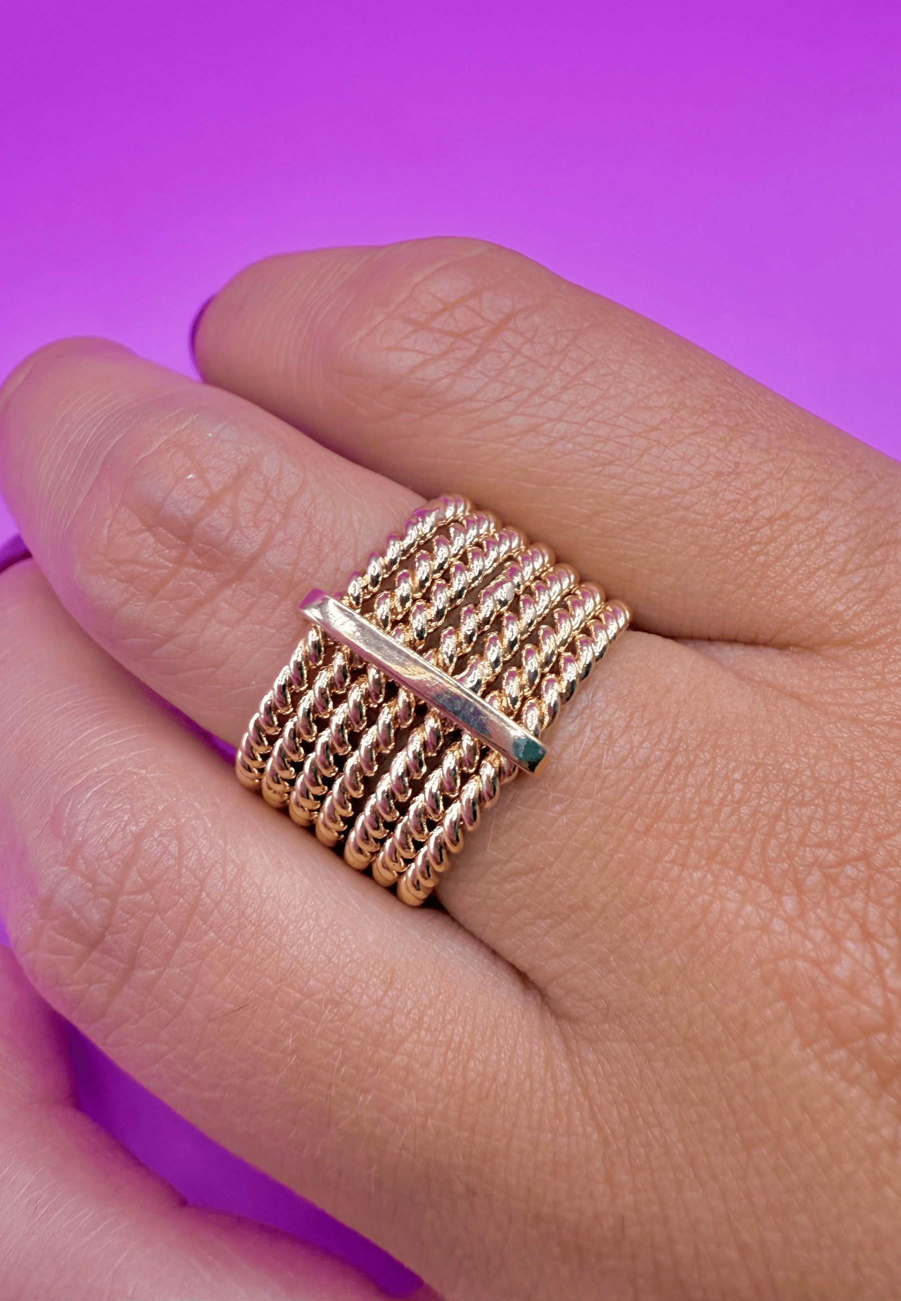 Bague Juliette laiton doré 3 microns 18 carats
